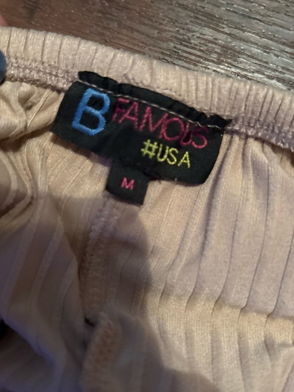 B Famous USA Women's Ribbed Blouse - Tan